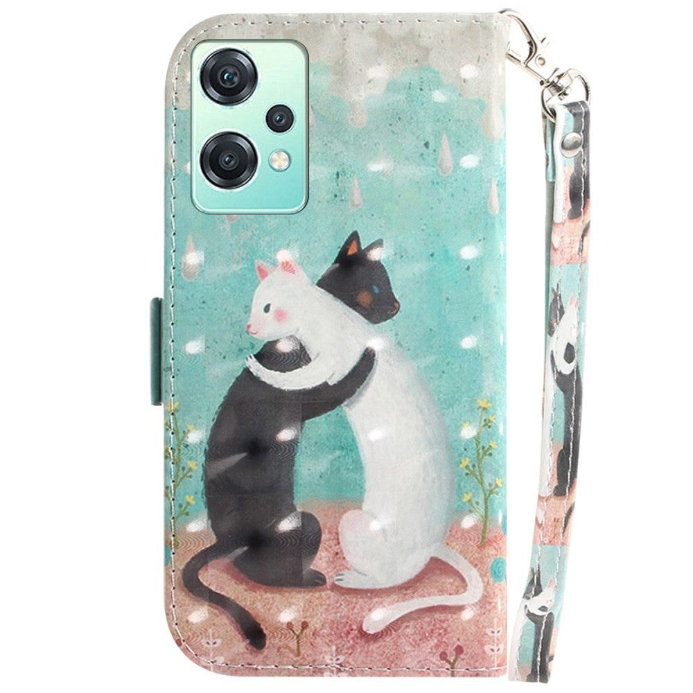 OnePlus Nord CE 2 Lite (5G) Light Spot Leather Flip Case - Two Cats