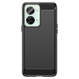 OnePlus Nord 2T (5G) Brushed Carbon Fiber Flexible Plastic Case - Black