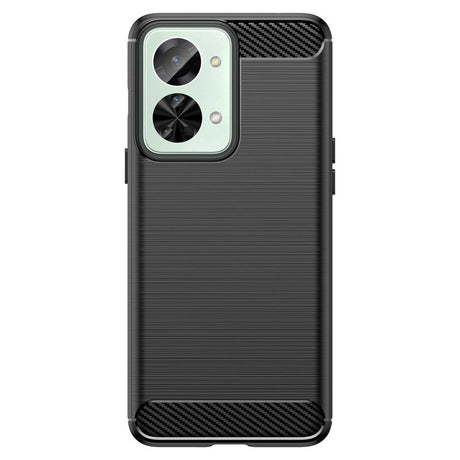 OnePlus Nord 2T (5G) Brushed Carbon Fiber Flexible Plastic Case - Black