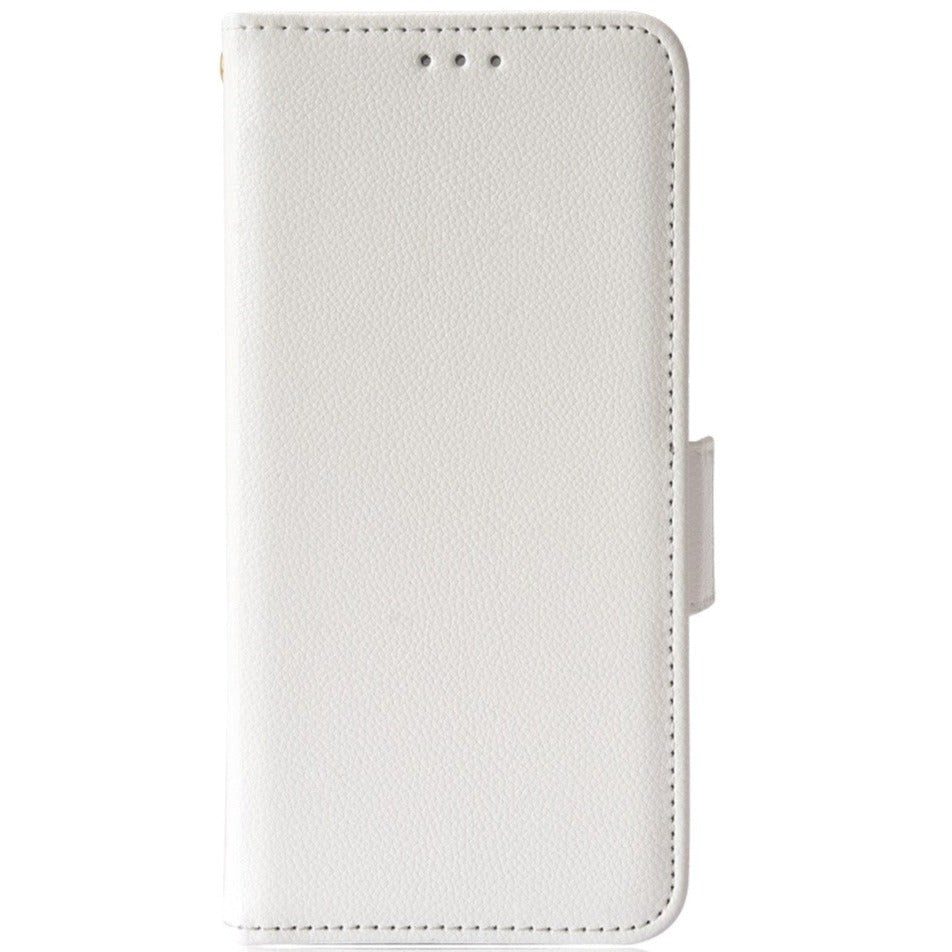 Doogee N40 Pro Litchi Leather Wallet Case - White