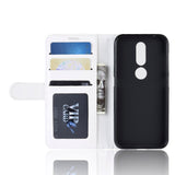 Nokia 4.2 Shiny Leather Wallet Case White