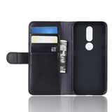 Nokia 4.2 Retro Leather Wallet Case Black