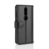 Nokia 4.2 Retro Leather Wallet Case Black