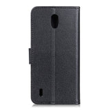 Nokia 1.3 Litchi Texture Leather Wallet Case - Black