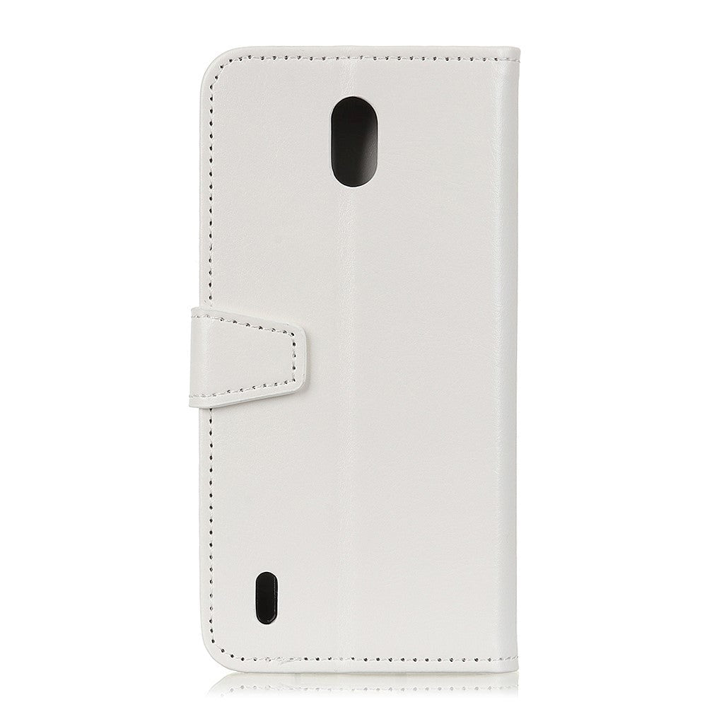 Nokia 1.3 Classic Leather Flip Case w. Stand & Card Holder - White