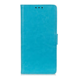 Nokia 1.3 Classic Leather Flip Case w. Stand & Card Holder - Cyan