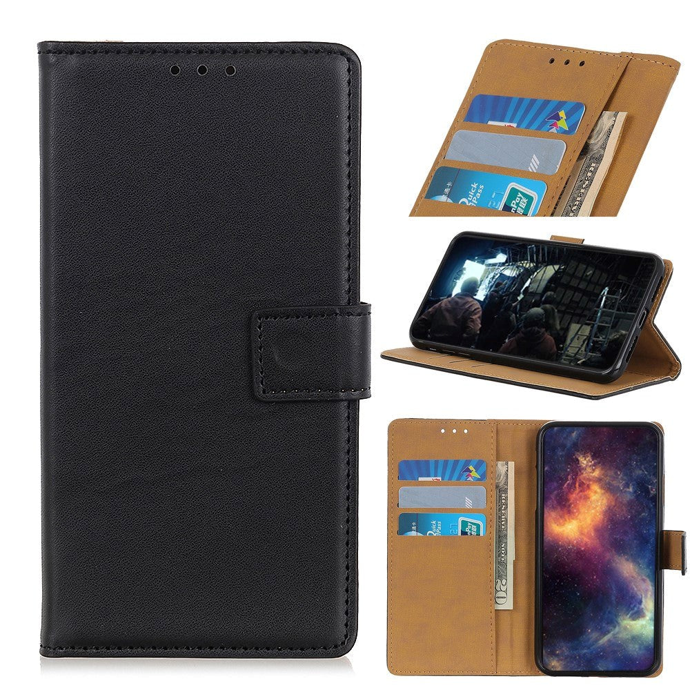 Nokia 1.3 Leather Flip Case w. Stand & Card Holder - Black