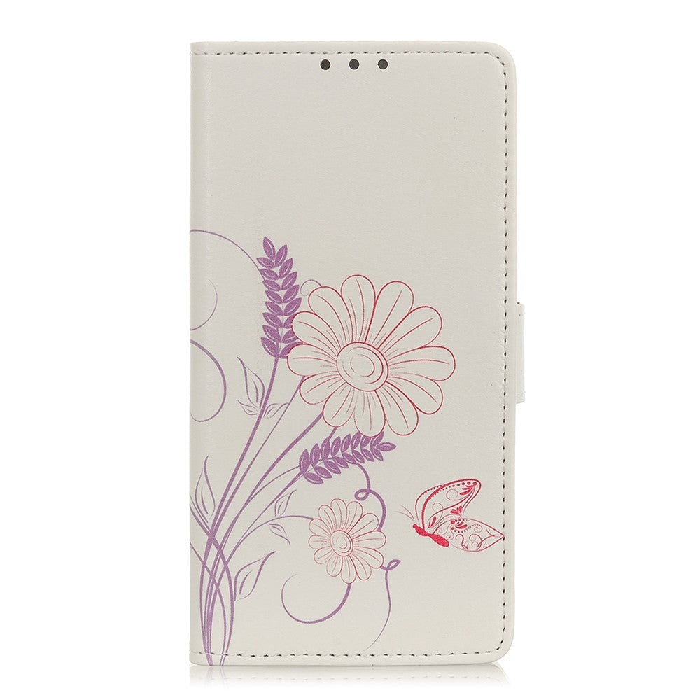 Nokia 5.3 Leather Wallet Case - Flowers and butterfly