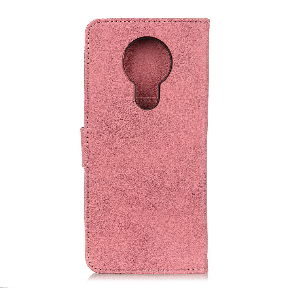 Nokia 5.3 KHAZNEH Retro Leather Wallet Case - Pink