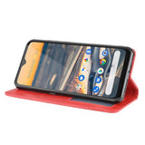 Nokia 5.3 Retro Leather Wallet Case - Red