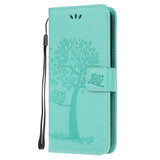 Nokia 5.3 Leather Wallet Case - Owls in Wood Green