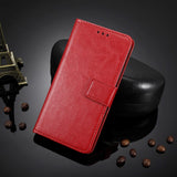 Nokia 8.3 (5G) Blank Neutral Leather Wallet Case & Stand - Red