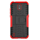 Nokia 1.3 Cool Tyre Tough Case w. Stand - Black / Red