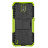 Nokia 1.3 Cool Tyre Tough Case w. Stand - Black / Green