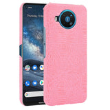 Nokia 8.3 (5G) Leather Case Plastic Crocodile Texture - Pink