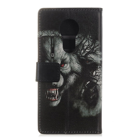 Nokia 3.4 Leather Wallet Case - Wolf