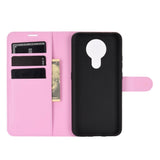 Nokia 3.4 Classic Leather Wallet Case - Pink