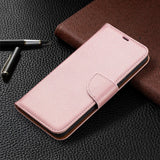 Nokia 3.4 Leather Flip Case w. Litchi Texture - Rose Gold