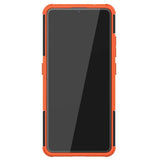 Nokia 2.4 Hybrid Tough Case w. Kickstand - Black / Orange