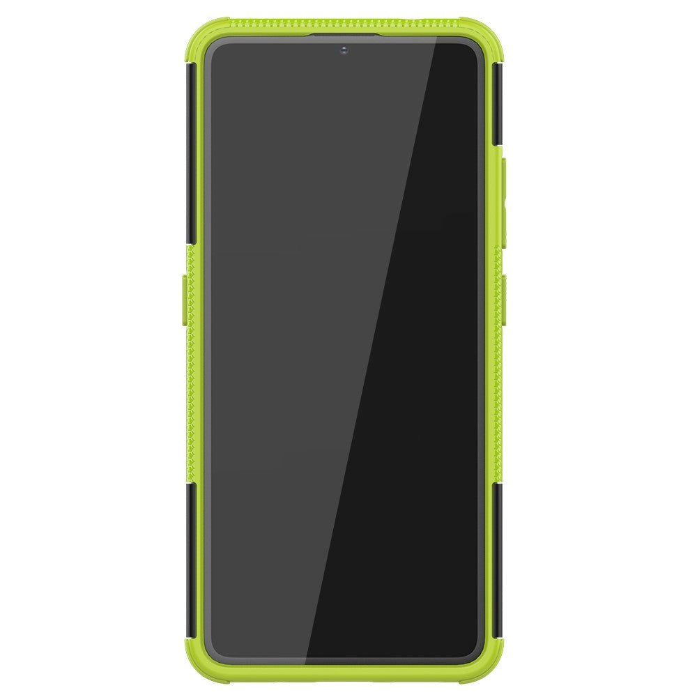 Nokia 2.4 Hybrid Tough Case w. Kickstand - Black / Green