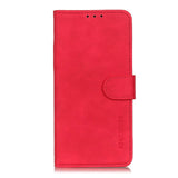 Nokia 1.4 KHAZNEH Retro Leather Wallet Case - Red