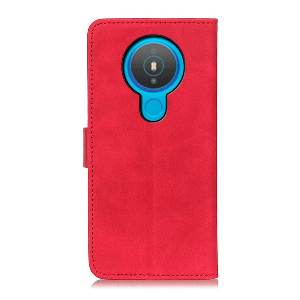 Nokia 1.4 KHAZNEH Retro Leather Wallet Case - Red