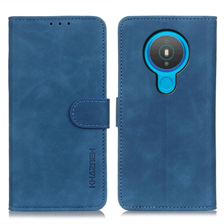 Nokia 1.4 KHAZNEH Retro Leather Wallet Case - Blue