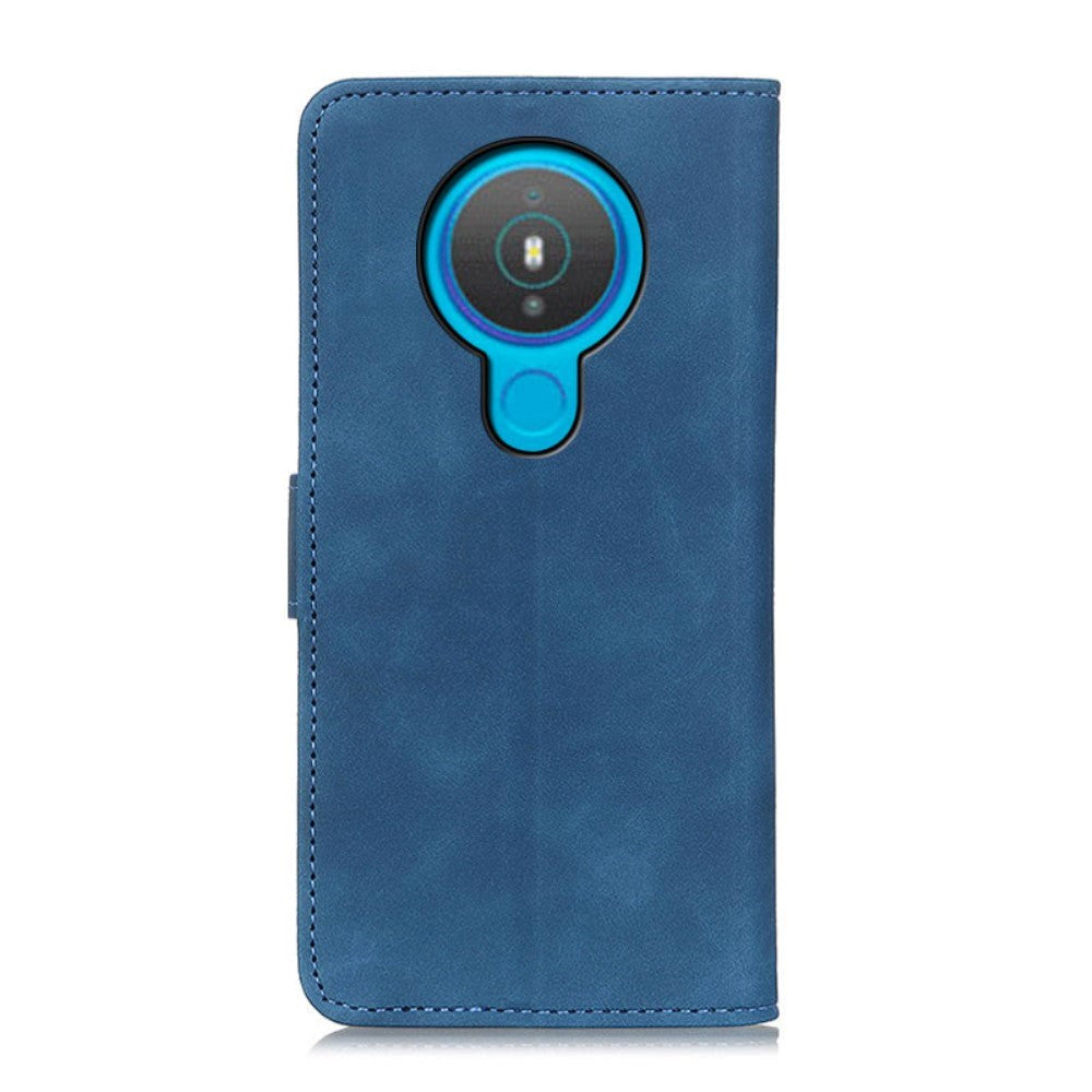 Nokia 1.4 KHAZNEH Retro Leather Wallet Case - Blue