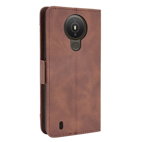 Nokia 1.4 Leather Case w. Stand / Card Holder & Extra Card Pocket - Brown