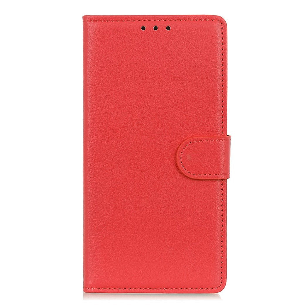 Nokia G50 Litchi Leather Wallet Case - Red