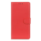 Nokia G50 Litchi Leather Wallet Case - Red