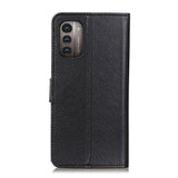 Nokia G21 / G11 Litchi Leather Wallet Case - Black