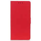 Nokia C2 2nd Edition PU Leather Wallet Case - Red