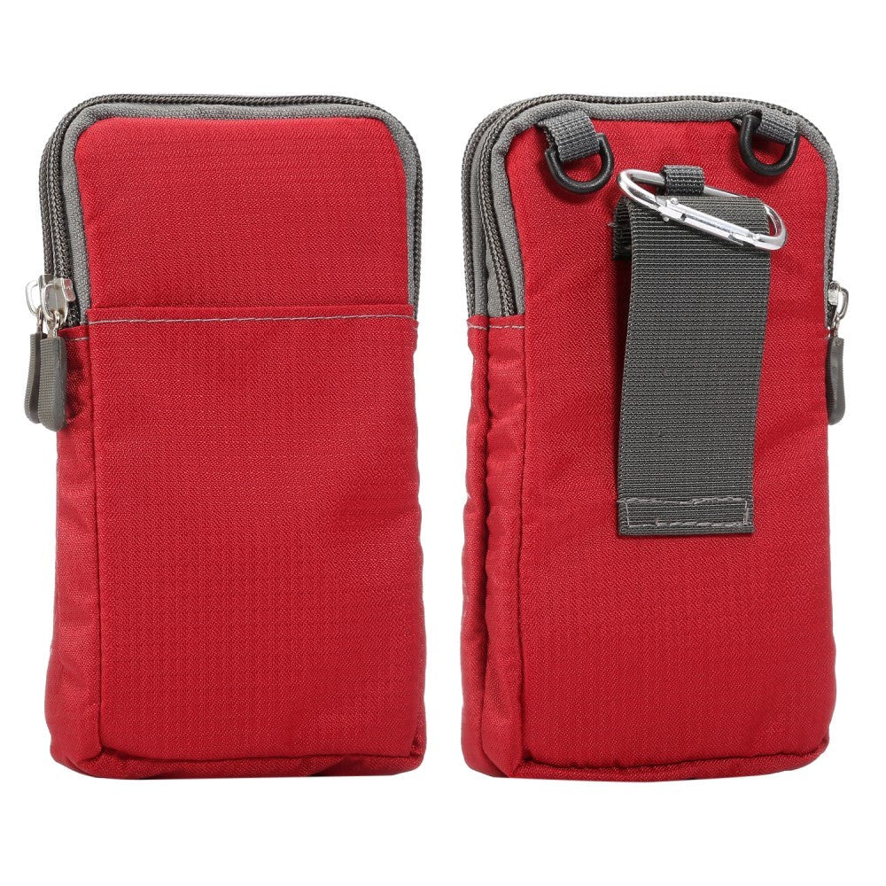 Universal Beltpack For Smartphones w. Carabiner & Strap - Red - (Max. Phone: 170 x 95 x 15 mm)