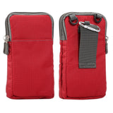 Universal Beltpack For Smartphones w. Carabiner & Strap - Red - (Max. Phone: 170 x 95 x 15 mm)