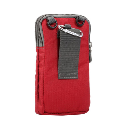 Universal Beltpack For Smartphones w. Carabiner & Strap - Red - (Max. Phone: 170 x 95 x 15 mm)