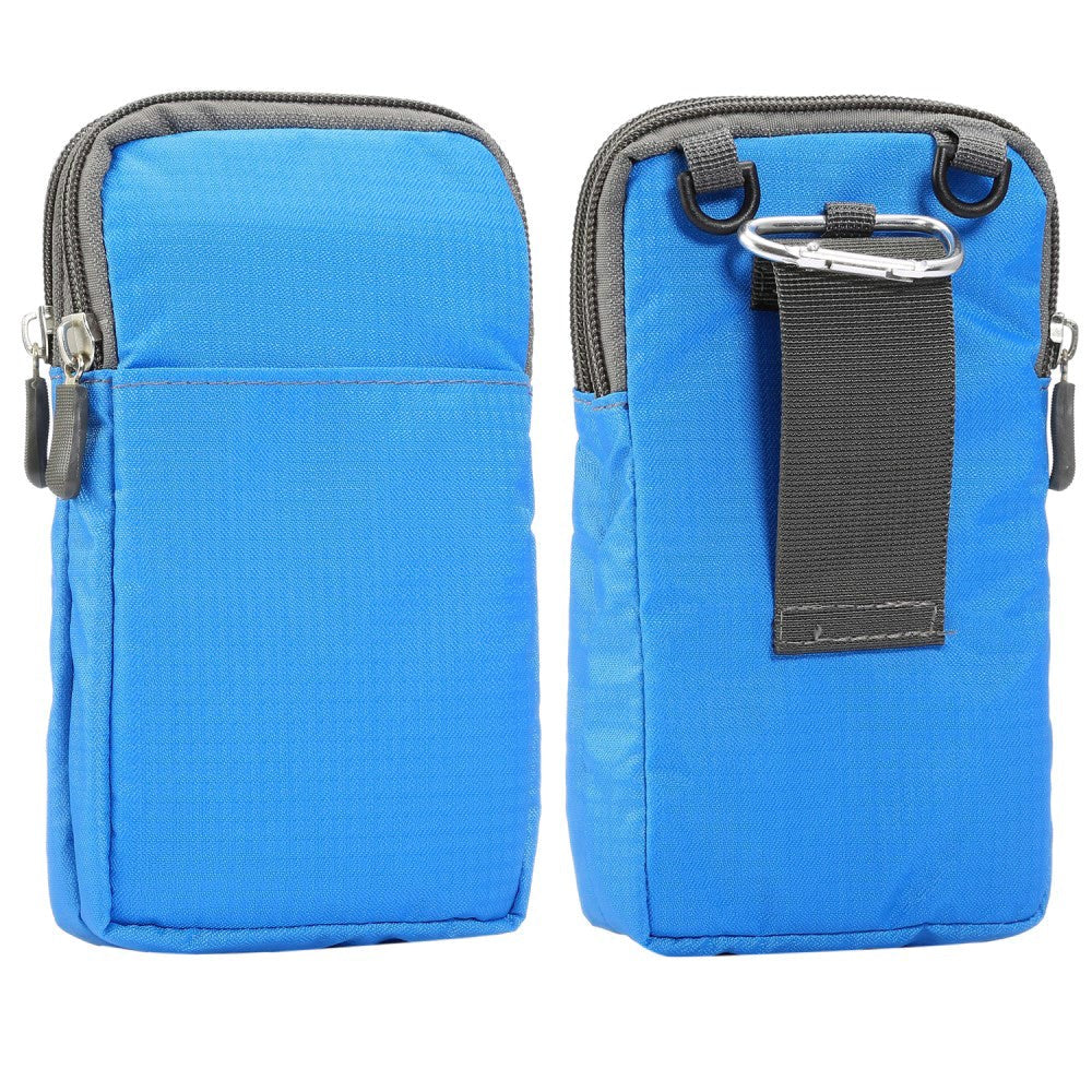 Universal Beltpack For Smartphones w. Carabiner & Strap - Blue - (Max . Phone: 170 x 95 x 15 mm)