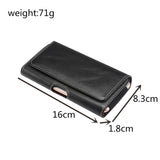 Leather Belt Case for Phone Black - (Max. Phone: 160 x 83 x 18 mm)