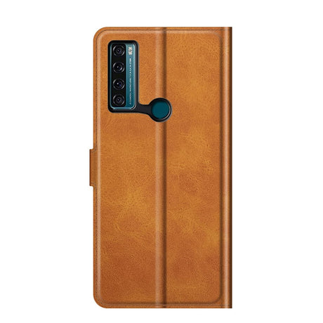 TCL 20 SE Wallet Case & Stand - Light Brown