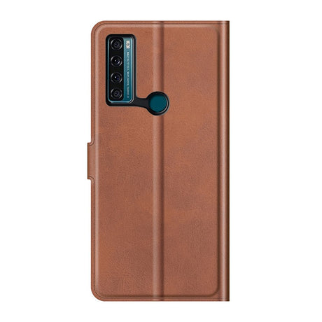 TCL 20 SE Wallet Case & Stand - Brown