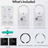 ESR Universal MagSafe Compatible Magnetic Ring - 2 Pcs. - Black / Silver