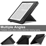 Kobo Libra 2 Origami Artificial Leather Flip Case w. Stand Function - Black