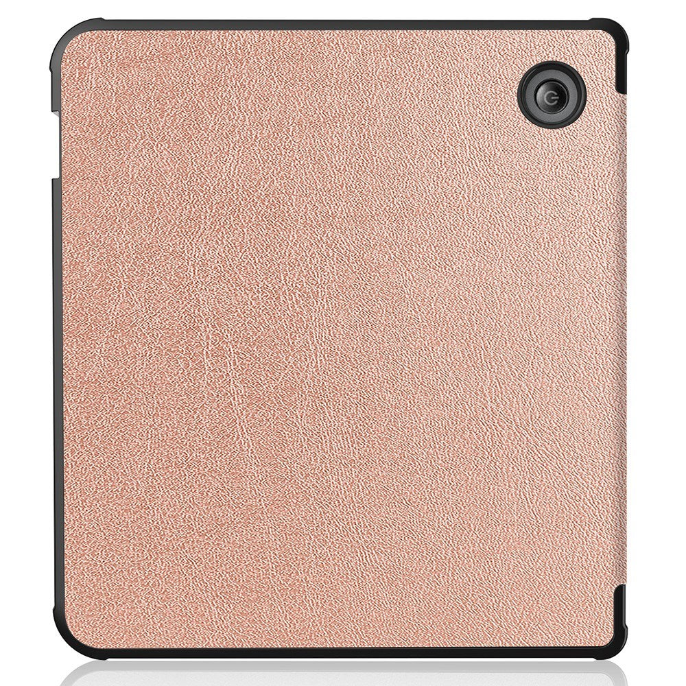 Kobo Libra 2 Origami Artificial Leather Flip Case w. Stand Function - Rose Gold