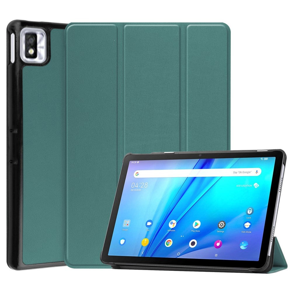 TCL Tab 10S Tri-Fold Leather Case - Green