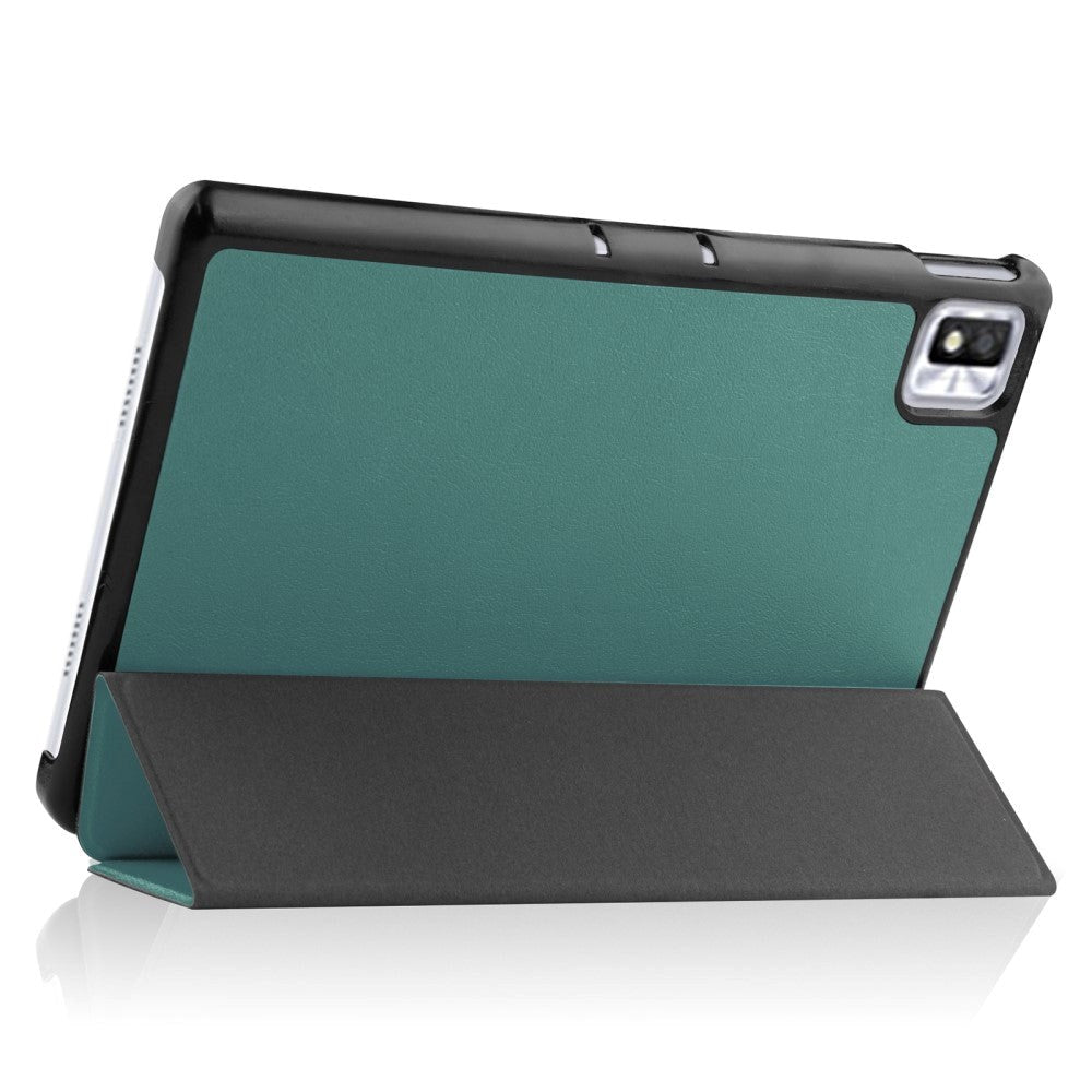 TCL Tab 10S Tri-Fold Leather Case - Green