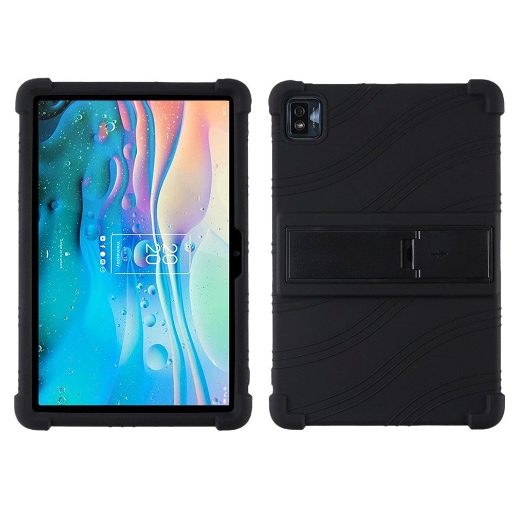 TCL Tab 10S Silicone Case w. Kickstand - Black