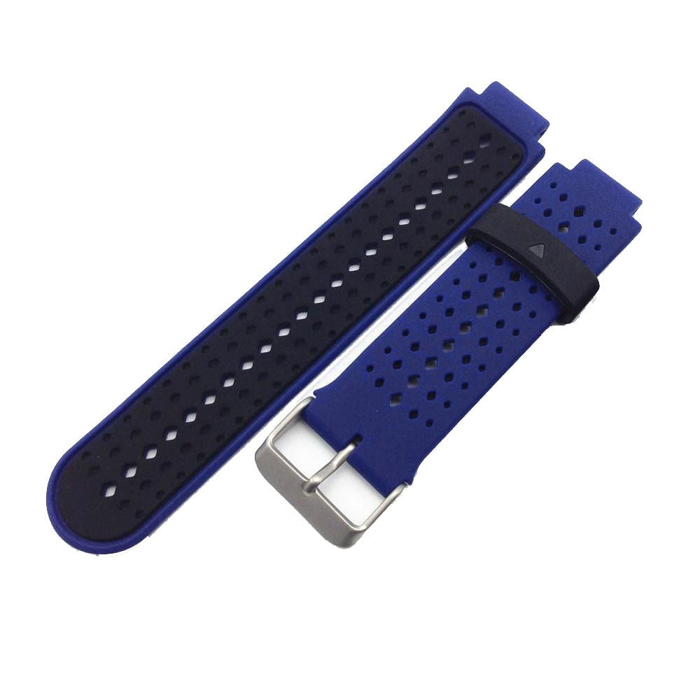 Universal Garmin Forerunner Silicone Dots Strap Black / Blue