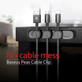 Baseus Peas Magnetic Cable Clip Holder - Black