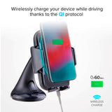 SBS Mobile Phone Holder for Car with Wireless Charging 10W - Max Mobil: 86mm - Black