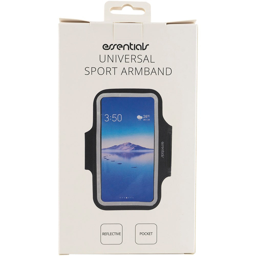 Essentials Universal Running Armband Case - Black (Max. Mobile 90 x 160 mm)